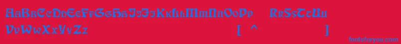 DsJugendscDemo Font – Blue Fonts on Red Background