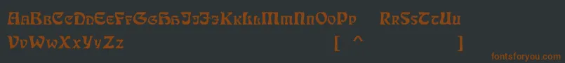 DsJugendscDemo-fontti – ruskeat fontit mustalla taustalla