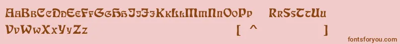 DsJugendscDemo Font – Brown Fonts on Pink Background