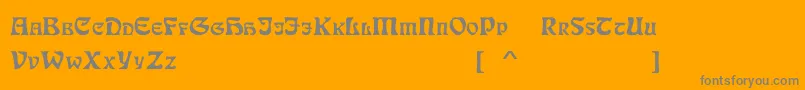 DsJugendscDemo Font – Gray Fonts on Orange Background