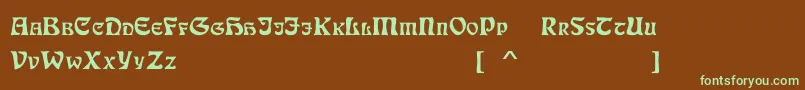 DsJugendscDemo Font – Green Fonts on Brown Background