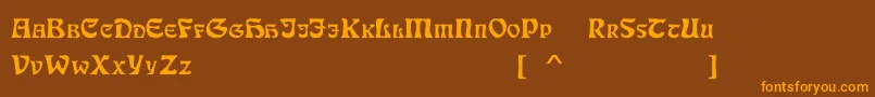 DsJugendscDemo Font – Orange Fonts on Brown Background