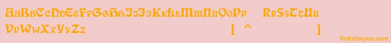 DsJugendscDemo Font – Orange Fonts on Pink Background