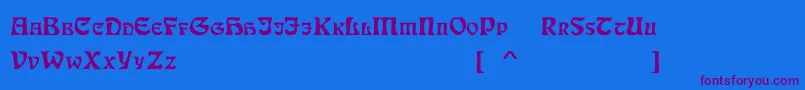 DsJugendscDemo Font – Purple Fonts on Blue Background