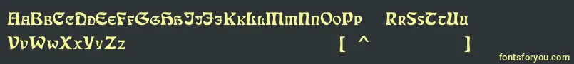 DsJugendscDemo Font – Yellow Fonts on Black Background