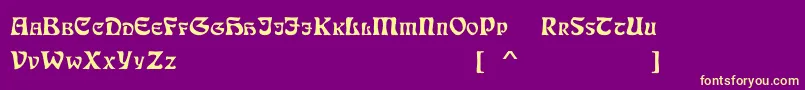 DsJugendscDemo Font – Yellow Fonts on Purple Background