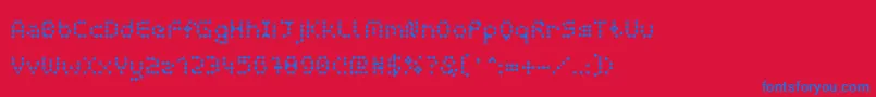 CurlyLavaBubbleLight Font – Blue Fonts on Red Background