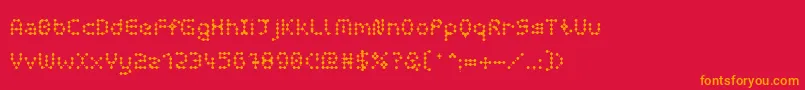 CurlyLavaBubbleLight Font – Orange Fonts on Red Background