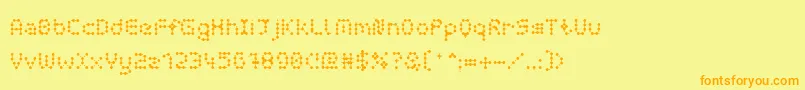 CurlyLavaBubbleLight Font – Orange Fonts on Yellow Background