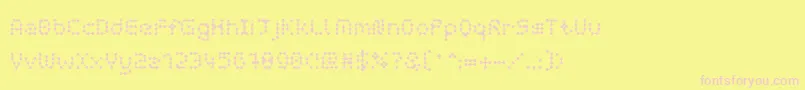 CurlyLavaBubbleLight Font – Pink Fonts on Yellow Background