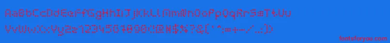 CurlyLavaBubbleLight Font – Red Fonts on Blue Background