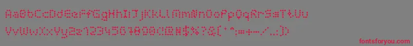 CurlyLavaBubbleLight Font – Red Fonts on Gray Background