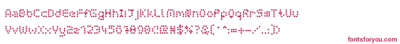 CurlyLavaBubbleLight Font – Red Fonts on White Background