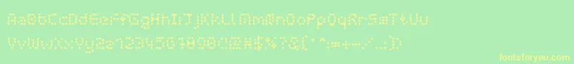 CurlyLavaBubbleLight Font – Yellow Fonts on Green Background