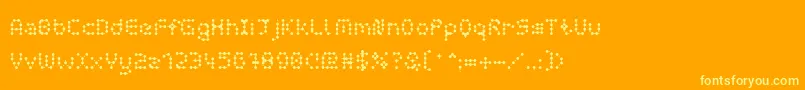 CurlyLavaBubbleLight Font – Yellow Fonts on Orange Background