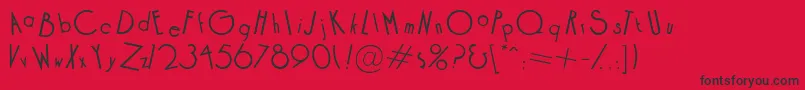 Cocktail Font – Black Fonts on Red Background