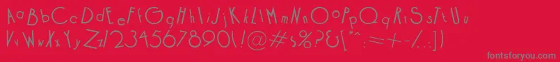 Cocktail Font – Gray Fonts on Red Background