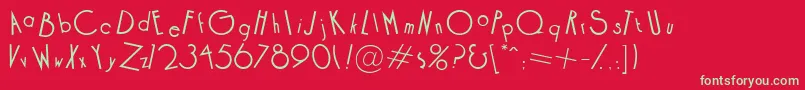 Cocktail Font – Green Fonts on Red Background