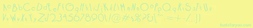 Шрифт Cocktail – зелёные шрифты на жёлтом фоне