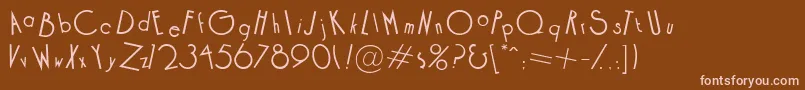 Cocktail-Schriftart – Rosa Schriften auf braunem Hintergrund