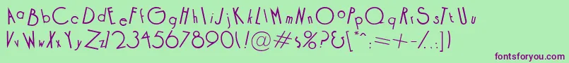 Cocktail Font – Purple Fonts on Green Background