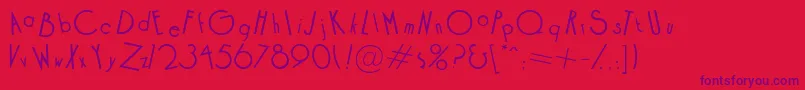 Cocktail Font – Purple Fonts on Red Background