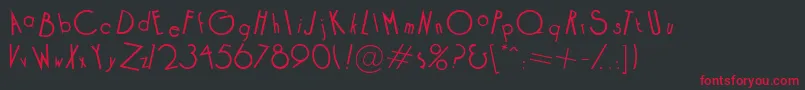 Cocktail Font – Red Fonts on Black Background