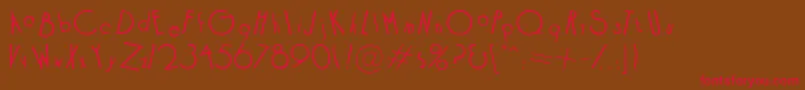 Cocktail Font – Red Fonts on Brown Background