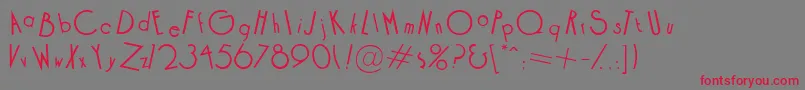 Cocktail Font – Red Fonts on Gray Background