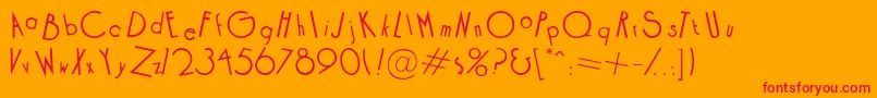 Cocktail Font – Red Fonts on Orange Background