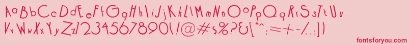 Cocktail Font – Red Fonts on Pink Background