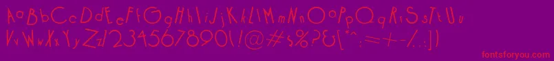 Cocktail Font – Red Fonts on Purple Background