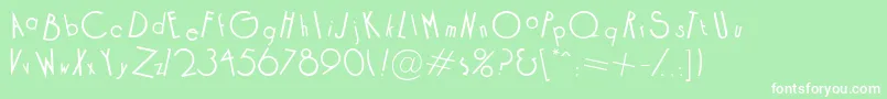 Cocktail Font – White Fonts on Green Background