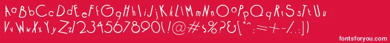 Cocktail Font – White Fonts on Red Background