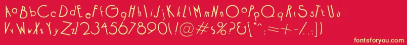 Cocktail Font – Yellow Fonts on Red Background