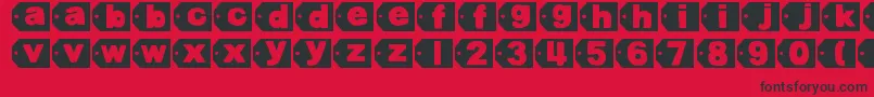 フォントDjbTaggedAgain2 – 赤い背景に黒い文字