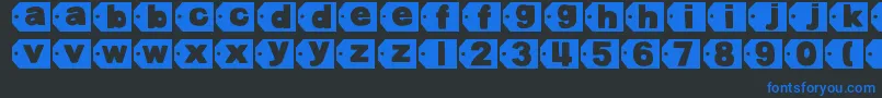 DjbTaggedAgain2 Font – Blue Fonts on Black Background
