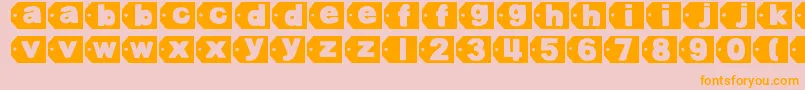 DjbTaggedAgain2 Font – Orange Fonts on Pink Background