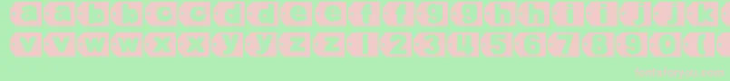 フォントDjbTaggedAgain2 – 緑の背景にピンクのフォント