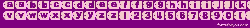 DjbTaggedAgain2 Font – Pink Fonts on Purple Background