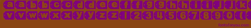 DjbTaggedAgain2 Font – Purple Fonts on Brown Background