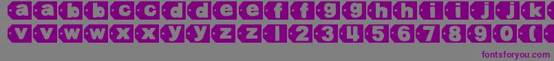 DjbTaggedAgain2 Font – Purple Fonts on Gray Background