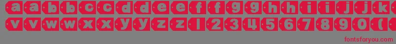 DjbTaggedAgain2 Font – Red Fonts on Gray Background