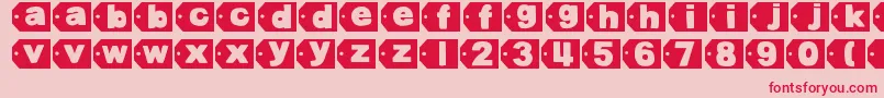 DjbTaggedAgain2 Font – Red Fonts on Pink Background