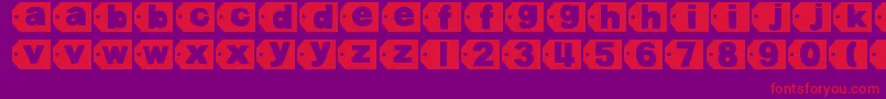 DjbTaggedAgain2 Font – Red Fonts on Purple Background