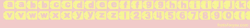DjbTaggedAgain2 Font – Yellow Fonts on Pink Background