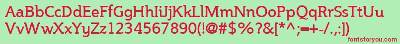 SteinemUnicode Font – Red Fonts on Green Background