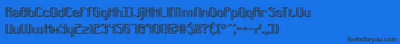 DyphusionBrk Font – Black Fonts on Blue Background