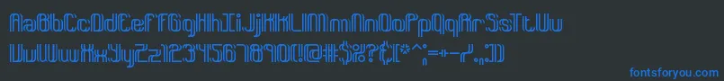 DyphusionBrk Font – Blue Fonts on Black Background