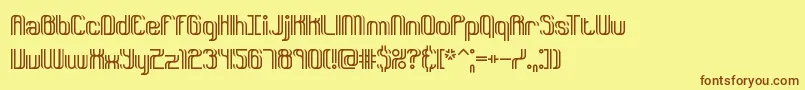 DyphusionBrk Font – Brown Fonts on Yellow Background